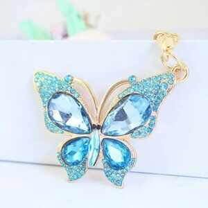 COPY - Beautiful Butterfly Rhinestone Keychain, NWOT